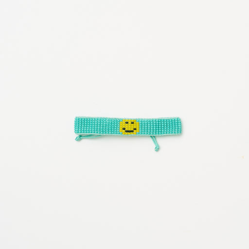 Woven Smiley Bracelet - Turquoise