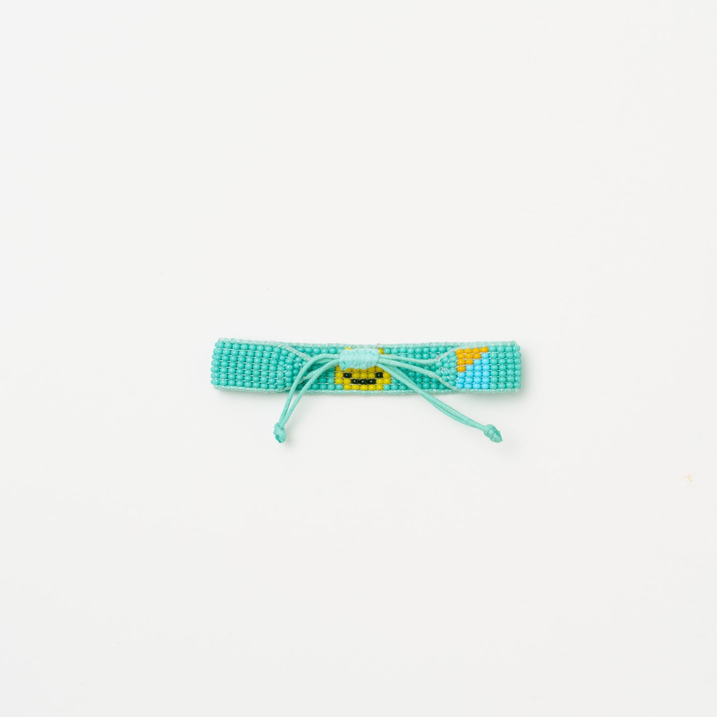 Woven Smiley Bracelet - Turquoise