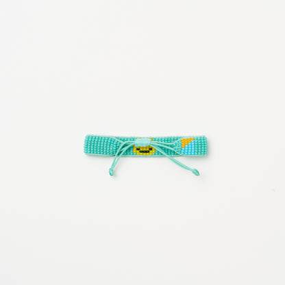 Woven Smiley Bracelet - Turquoise