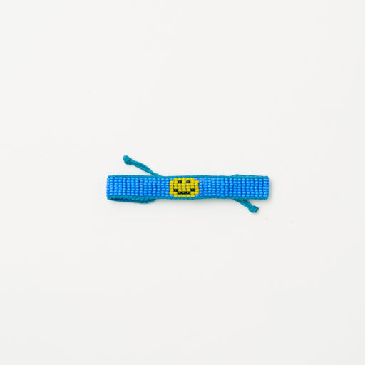 Woven Smiley Bracelet - Cornflower