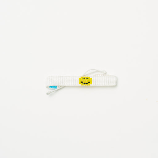 Woven Smiley Bracelet - White