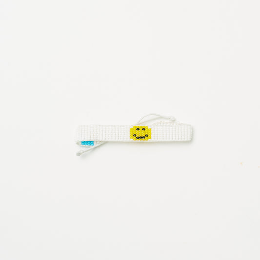 Woven Smiley Bracelet - White