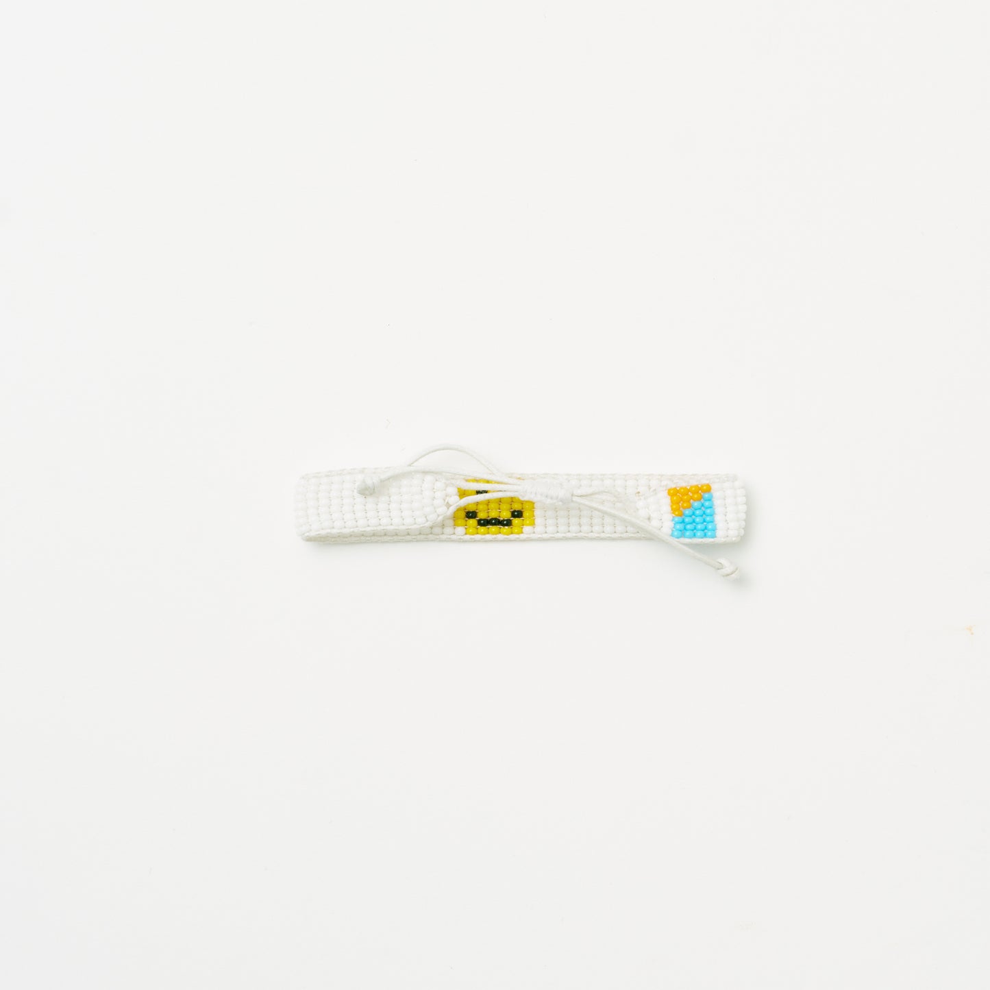 Woven Smiley Bracelet - White