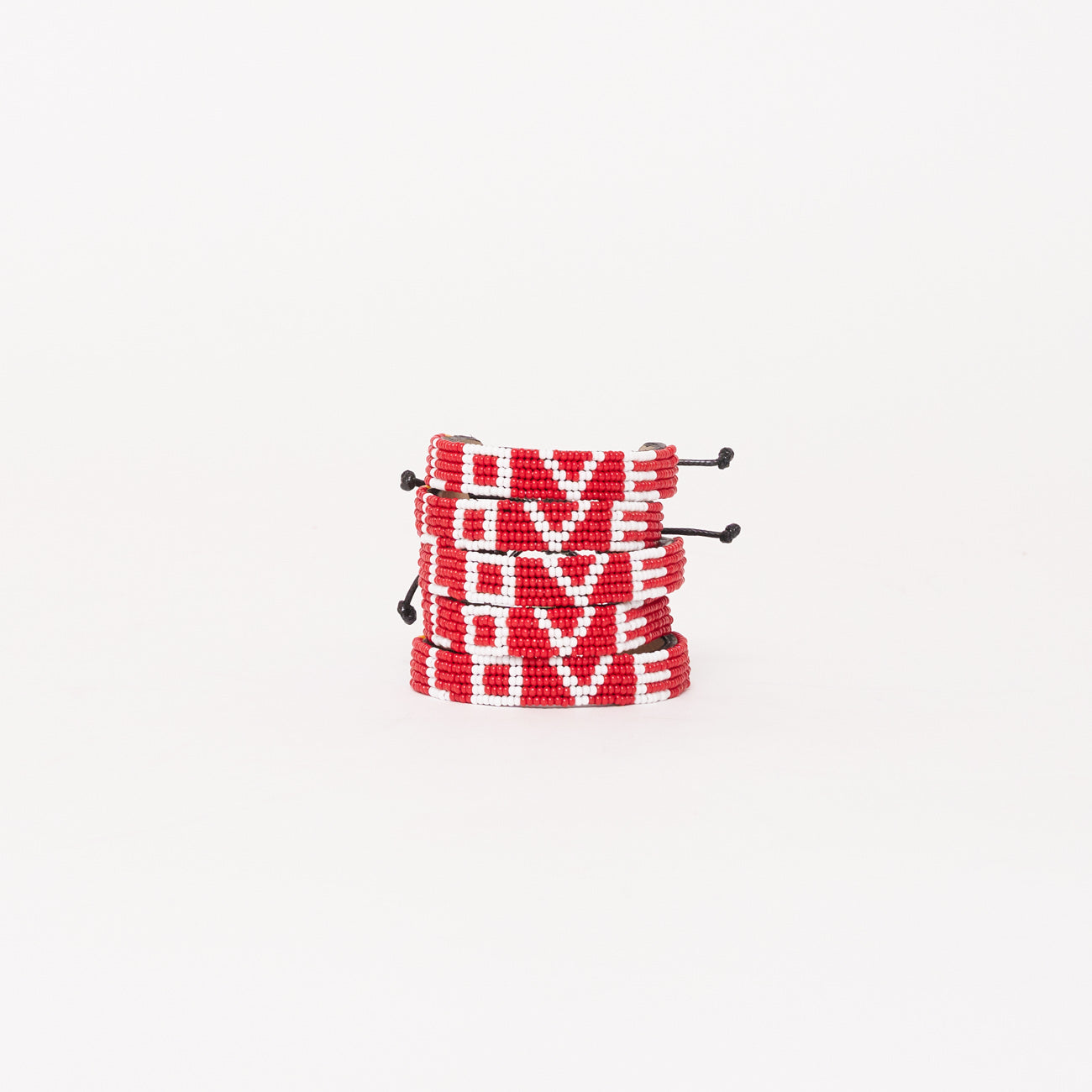 LOVE Bracelet Bundle - Red/White