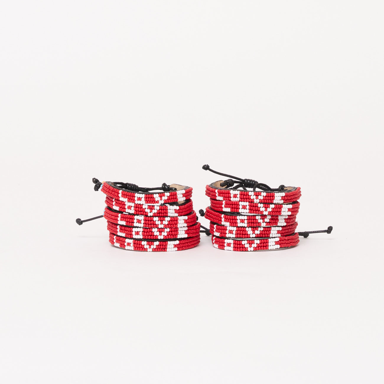 Skinny LOVE Bracelet Bundle - Red/White