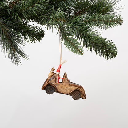 Santa Sleigh Ornament