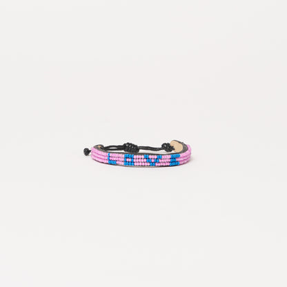 Skinny LOVE Bracelet - Pearly Pink/Denim