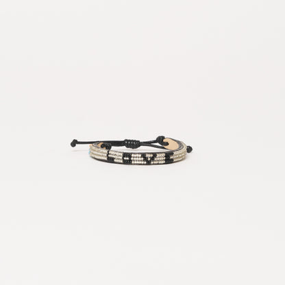 Skinny LOVE Bracelet - Silver/Black