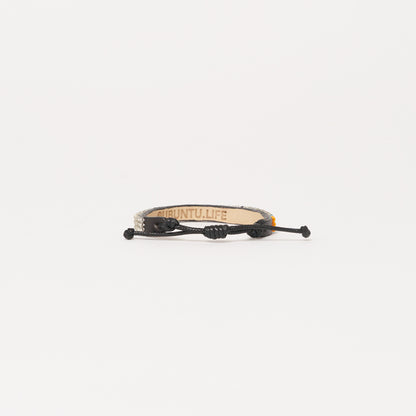 Skinny LOVE Bracelet - Silver/Black