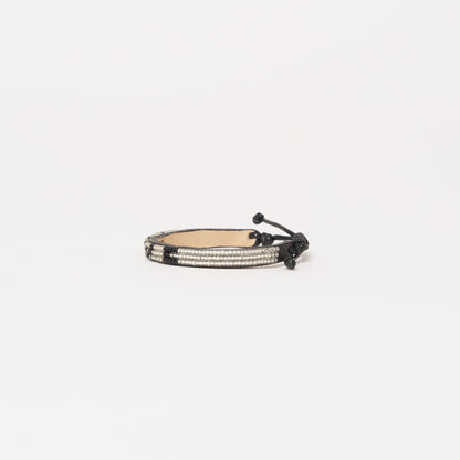 Skinny LOVE Bracelet - Silver/Black