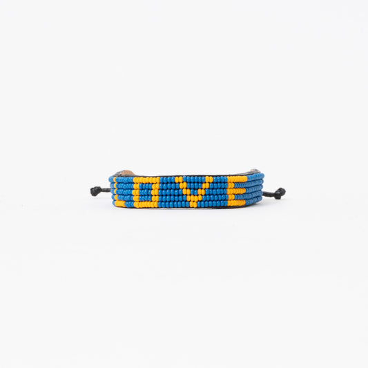 FINAL SALE: LOVE Bracelet - Blue/Orange