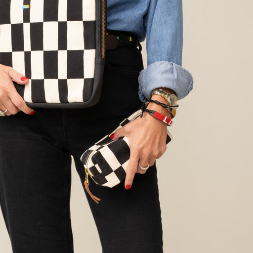 Pencil Case - Black Checker lifestyle image