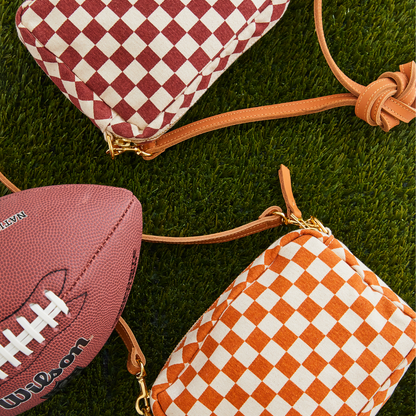 FINAL SALE: Stadium Approved Crossbody - Natural Canvas/Red Checkered