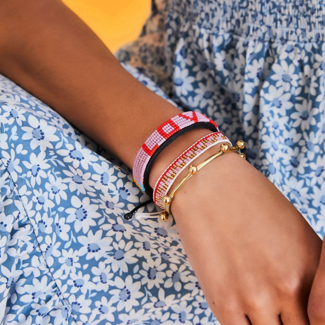 LOVE Bracelet - Mauve/Red