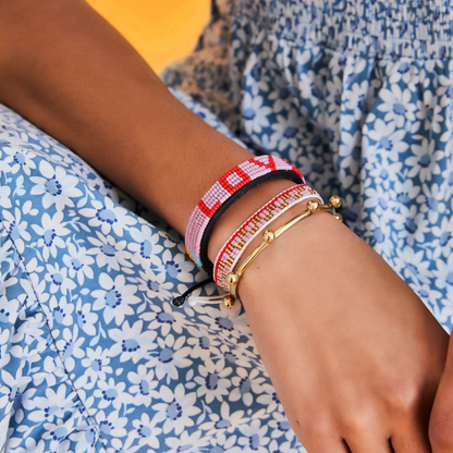 LOVE Bracelet - Mauve/Red