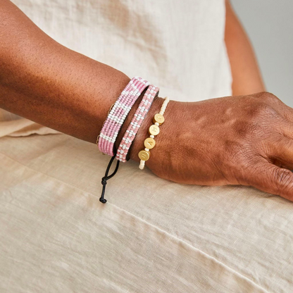 LOVE Bracelet - Pearly Pink/White