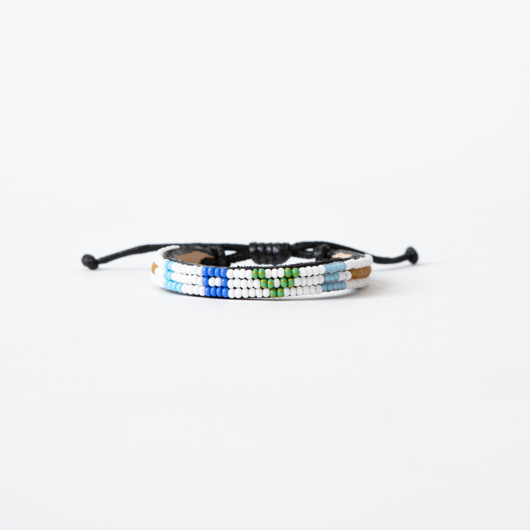 Skinny LOVE Bracelet - White/Blue Multi