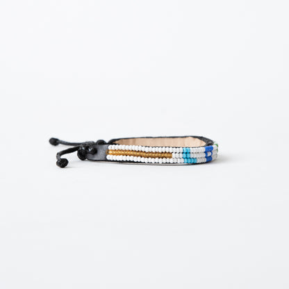 Skinny LOVE Bracelet - White/Blue Multi