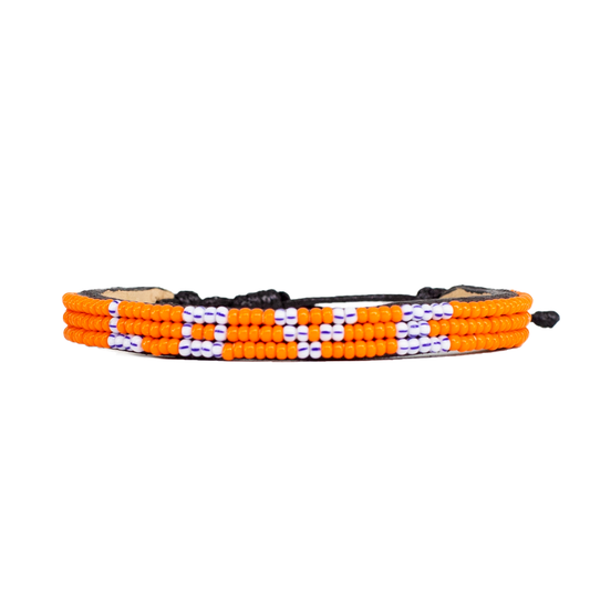 FINAL SALE: Skinny LOVE Bracelet - Orange/Stripe