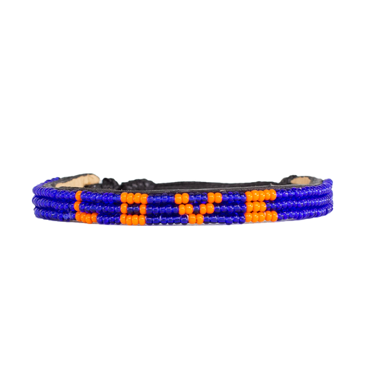 FINAL SALE: Skinny LOVE Bracelet - Blue/Orange