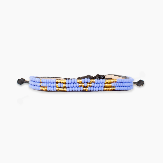 FINAL SALE: Skinny LOVE Bracelet - Blue/Gold