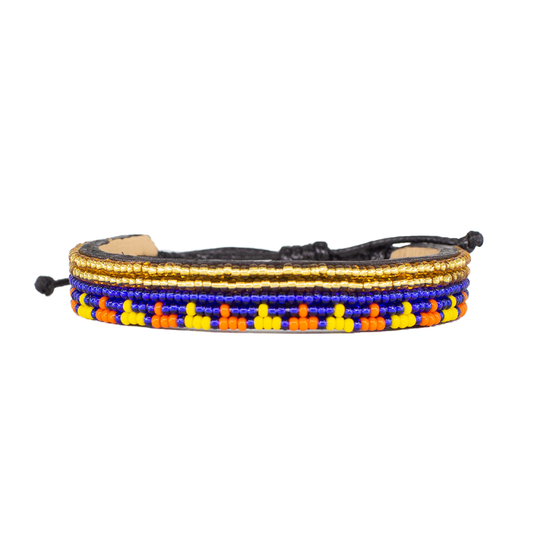 FINAL SALE: Uzuri Bracelet - Blue/Yellow/Orange