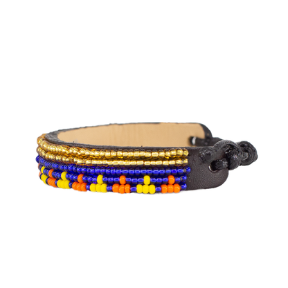 FINAL SALE: Uzuri Bracelet - Blue/Yellow/Orange