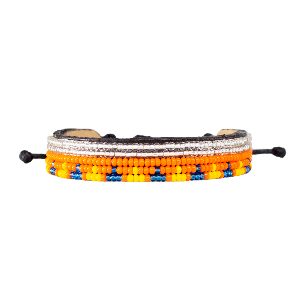 FINAL SALE: Uzuri Bracelet - Orange/Yellow/Blue