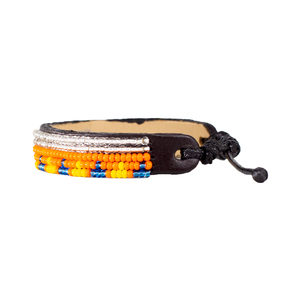 FINAL SALE: Uzuri Bracelet - Orange/Yellow/Blue