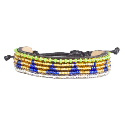 FINAL SALE: Piramidi Bracelet - Gold/Navy