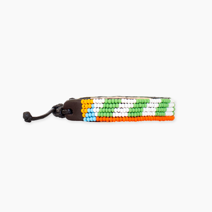 FINAL SALE: Mstari Bracelet - Orange/Green