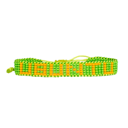 FINAL SALE: Woven UBUNTU Bracelet - Green/Orange