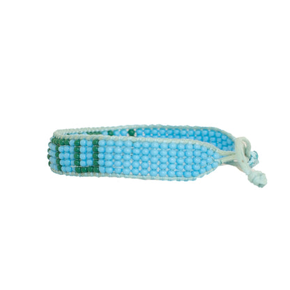 FINAL SALE: Woven UBUNTU Bracelet - Blue/Green