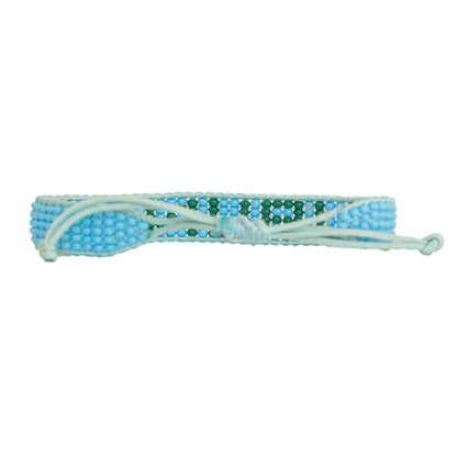 FINAL SALE: Woven UBUNTU Bracelet - Blue/Green