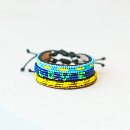 FINAL SALE: Skinny Nija Bracelet - Light Blue/Turquoise