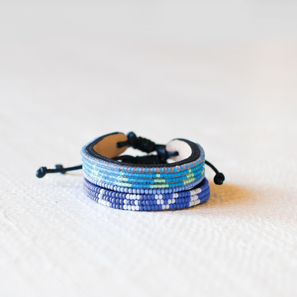 Skinny LOVE Bracelet - Cobalt/Light Blue