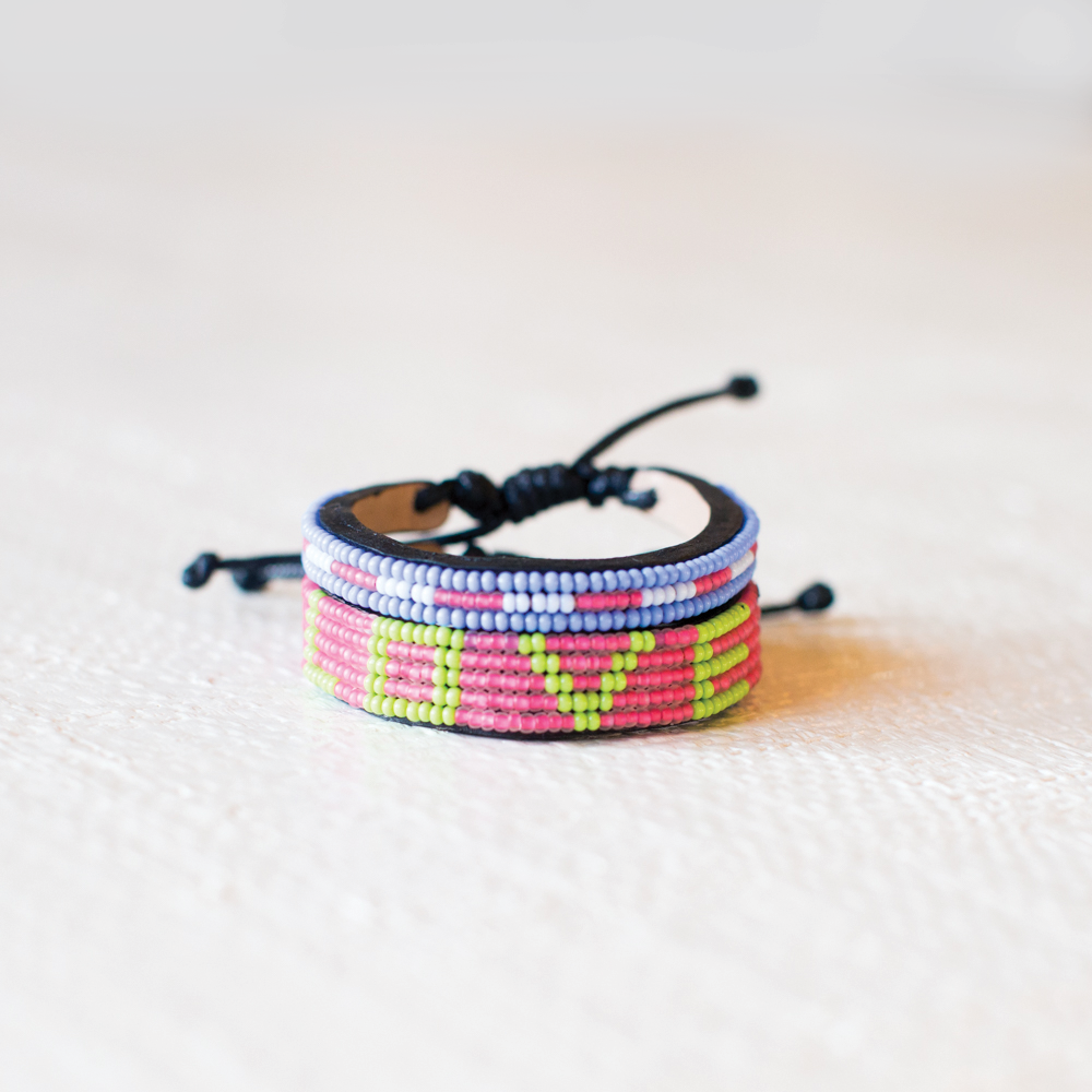 FINAL SALE: Skinny Nija Bracelet - Periwinkle/Pink