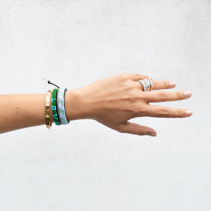 FINAL SALE: Mstari Bracelet - Pale Blue/Iridescent Turquoise