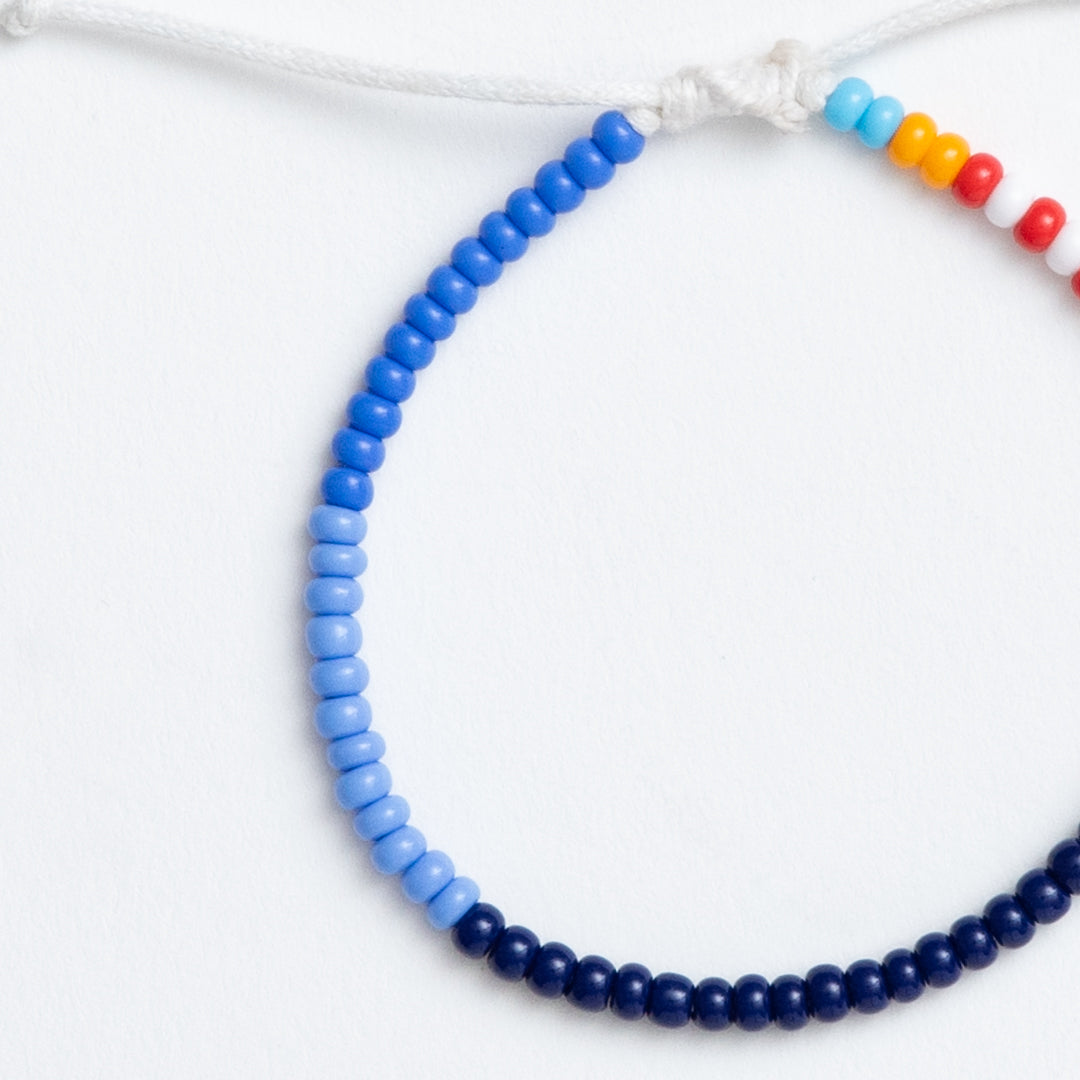 Single Strand Bracelet - Blue/Red