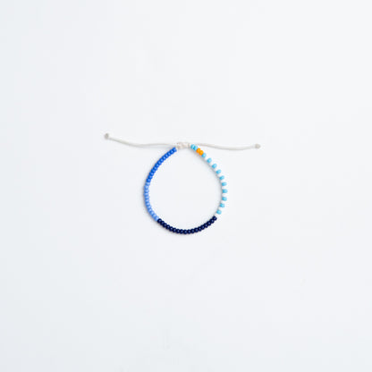 Single Strand Bracelet - Multi Blue