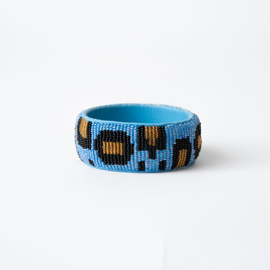 FINAL SALE: Leopard Bangle - Blue