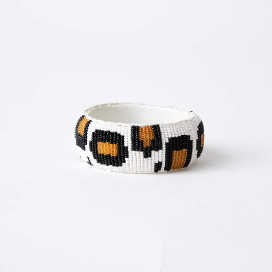 FINAL SALE: Leopard Bangle - White