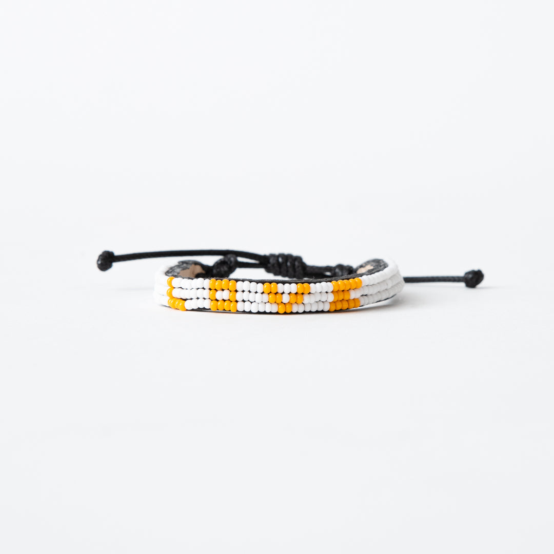 Skinny LOVE Bracelet -  White/Orange