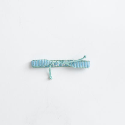 Woven LOVE Bracelet - Blue/White