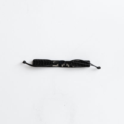 Woven LOVE Bracelet - Black/Silver