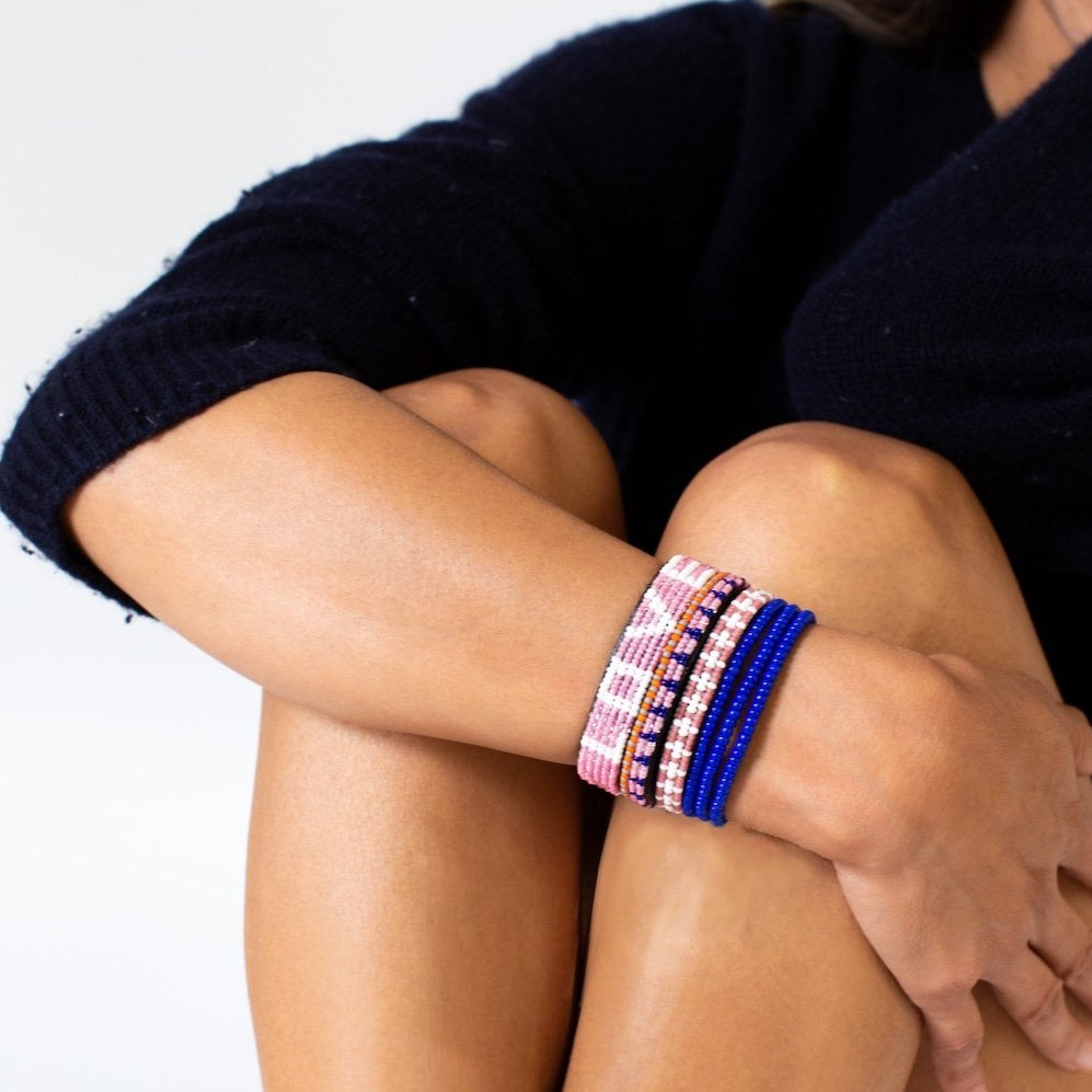 FINAL SALE: Skinny Uzuri Bracelet - Pink/Blue/Orange