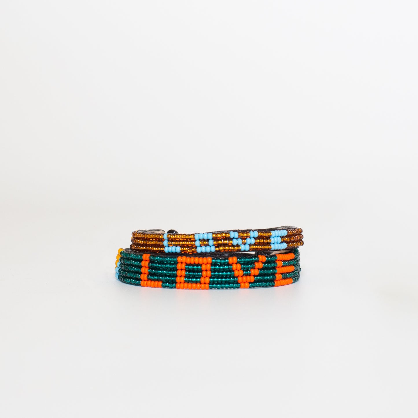 FINAL SALE: Skinny LOVE Bracelet - Bronze/Blue