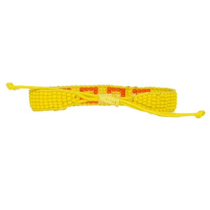 FINAL SALE: Woven BABE Bracelet - Yellow /Orange