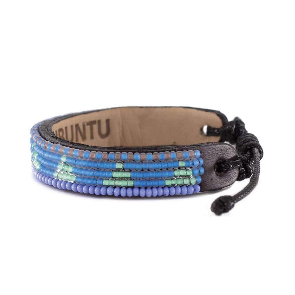 FINAL SALE: Piramidi Bracelet - Sea Blue/Iridescent Turquoise