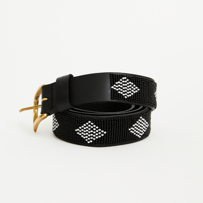 Belt - Diamond Black/White